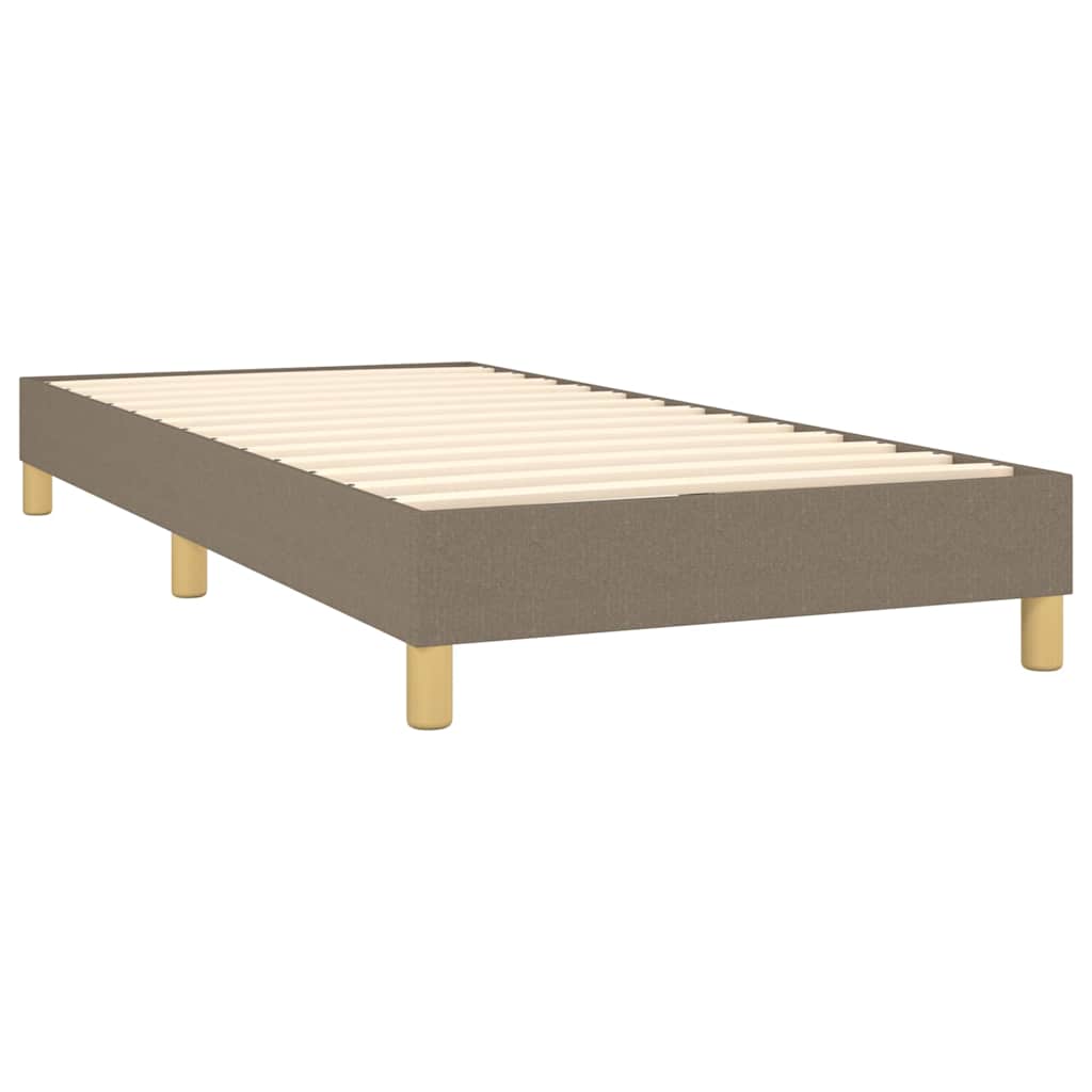 Okvir za krevet s oprugom smeđesivi 80x200cm od tkanine