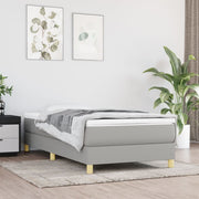 Okvir za krevet s oprugom svjetlosivi 90x200 cm od tkanine