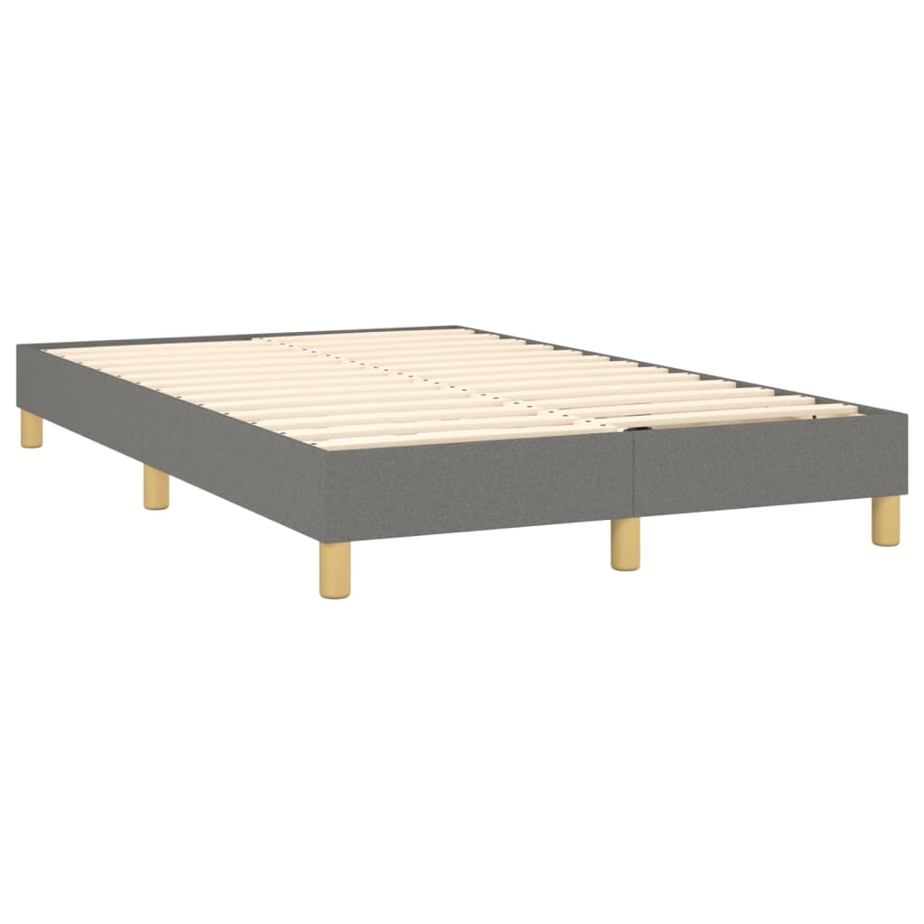 Okvir za krevet s oprugom tamnosivi 120 x 200 cm od tkanine