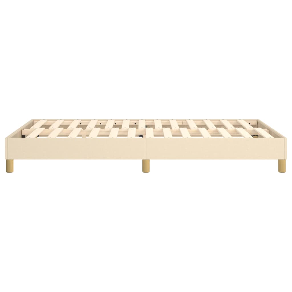 Okvir za krevet s oprugom krem 120 x 200 cm od tkanine