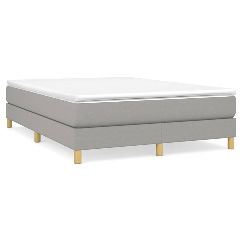 Okvir za krevet s oprugom svjetlosivi 140 x 190 cm od tkanine