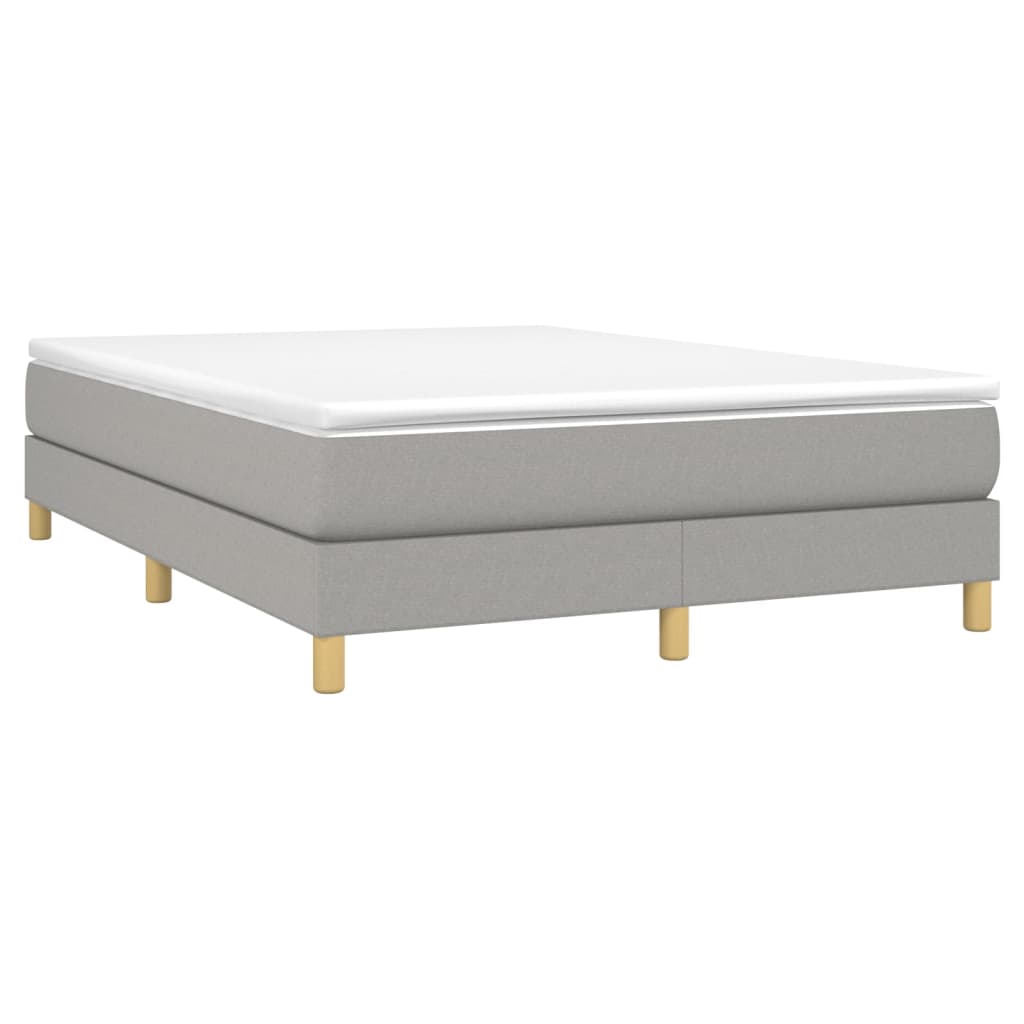 Okvir za krevet s oprugom svjetlosivi 140 x 190 cm od tkanine