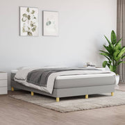 Okvir za krevet s oprugom svjetlosivi 140 x 190 cm od tkanine