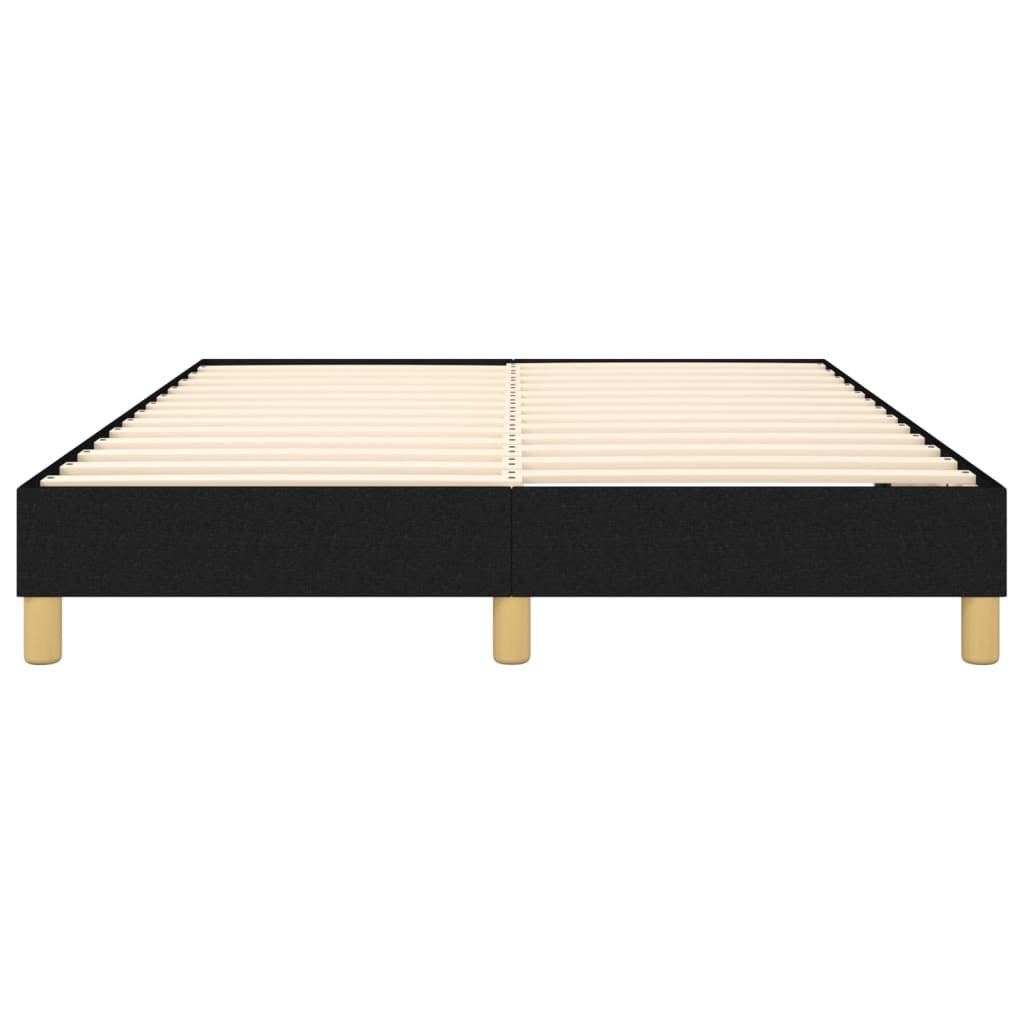 Okvir za krevet s oprugom crni 140 x 190 cm od tkanine