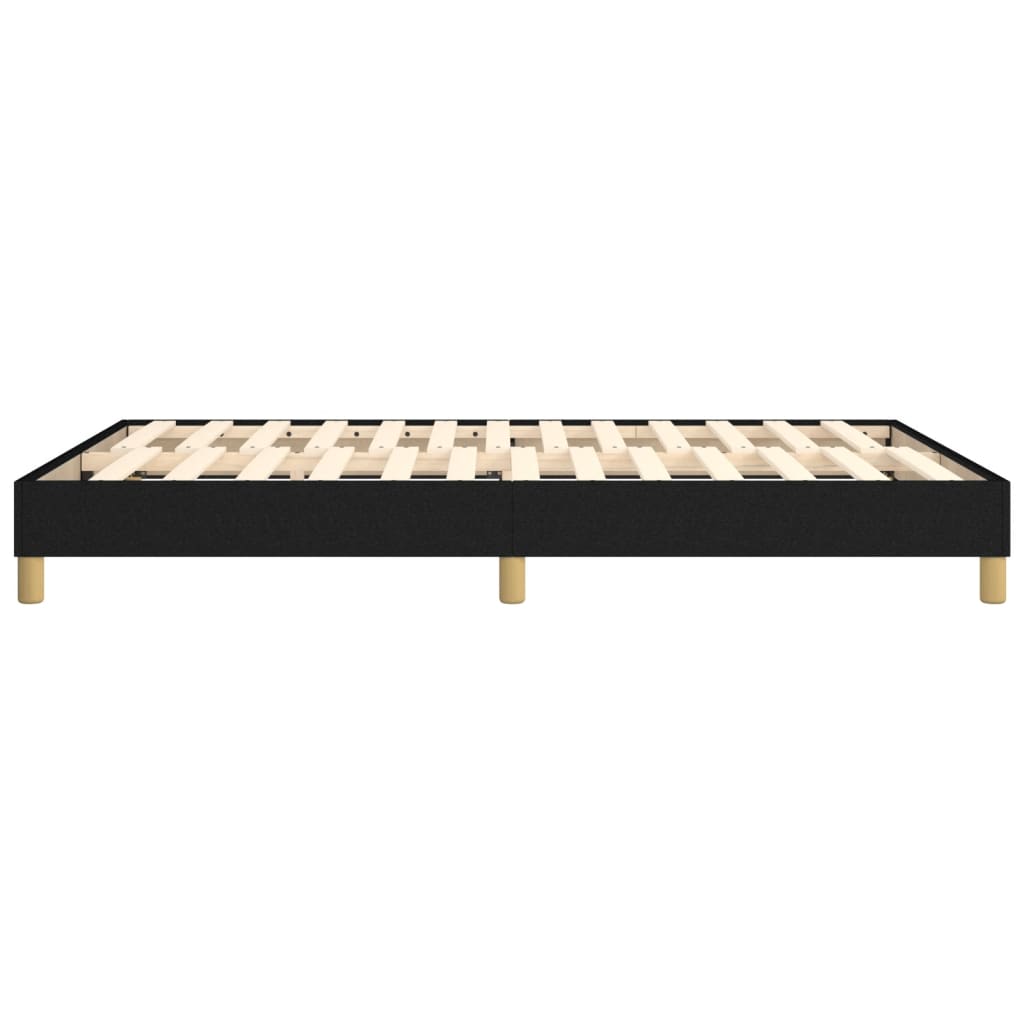 Okvir za krevet s oprugom crni 140 x 190 cm od tkanine