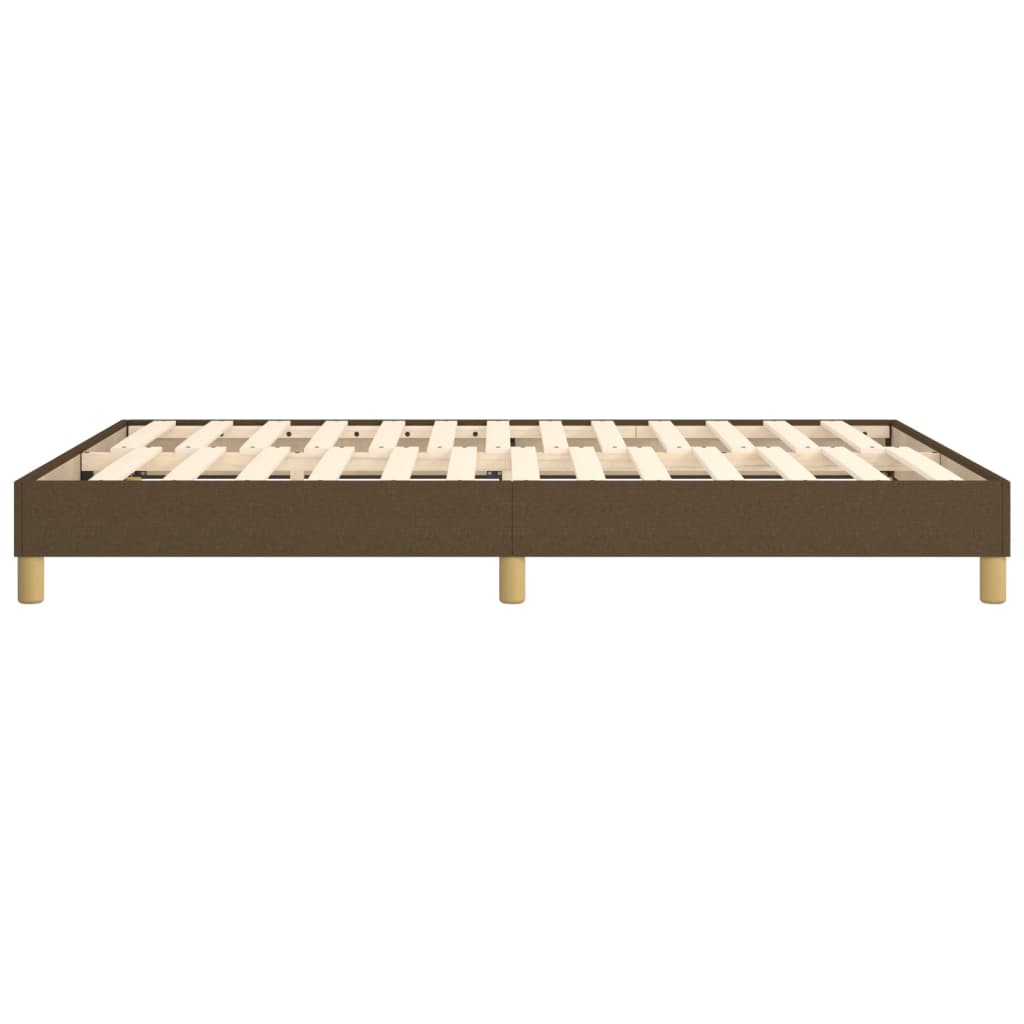 Okvir za krevet s oprugom tamnosmeđi 140 x 190 cm od tkanine