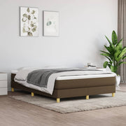 Okvir za krevet s oprugom tamnosmeđi 140 x 190 cm od tkanine