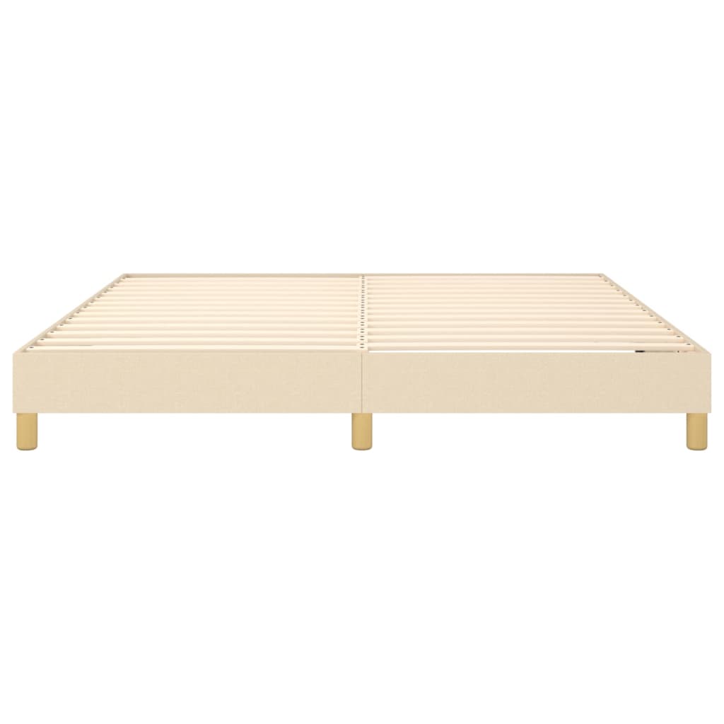 Okvir za krevet s oprugom krem 160x200 cm od tkanine
