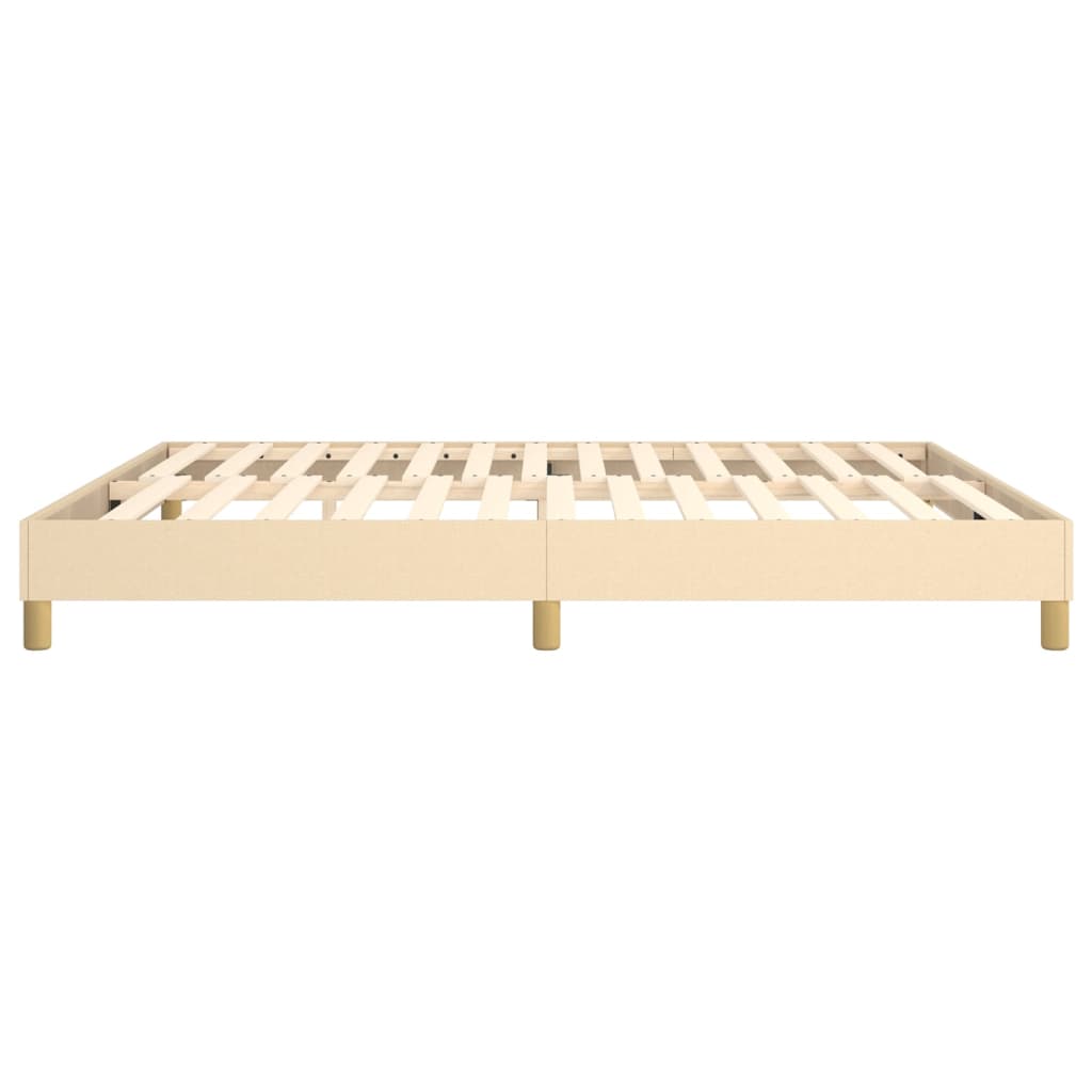 Okvir za krevet s oprugom krem 160x200 cm od tkanine