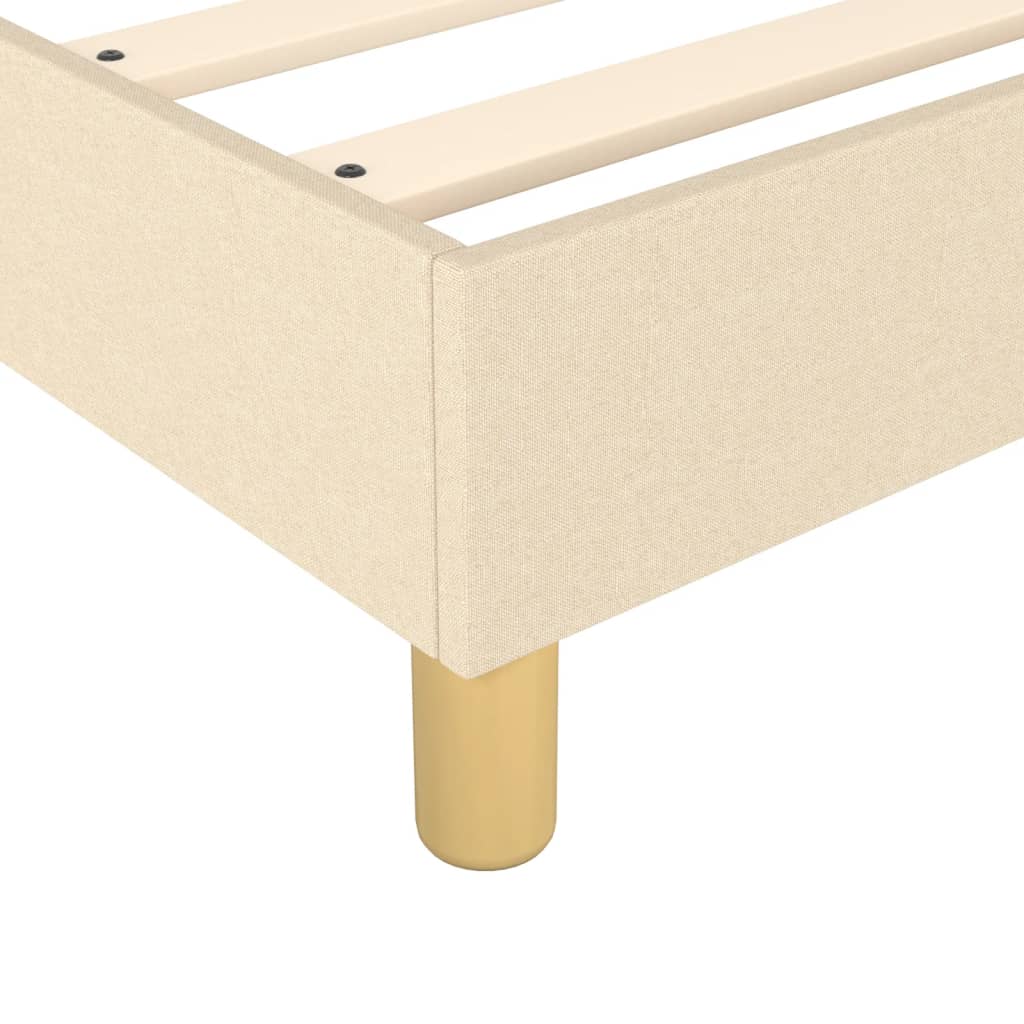 Okvir za krevet s oprugom krem 160x200 cm od tkanine