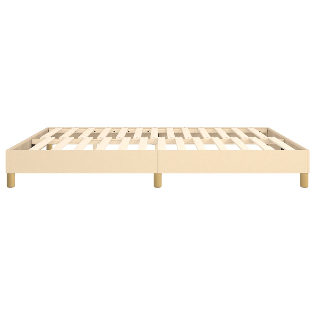Okvir za krevet s oprugom krem 180 x 200 cm od tkanine