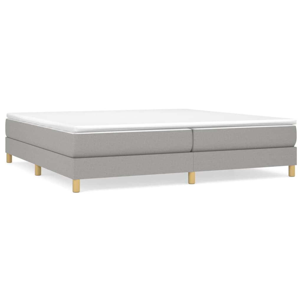 Okvir za krevet s oprugom svjetlosivi 200 x 200 cm od tkanine