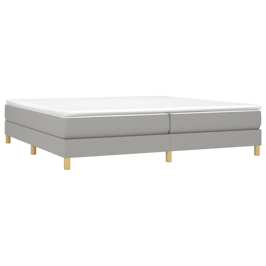 Okvir za krevet s oprugom svjetlosivi 200 x 200 cm od tkanine