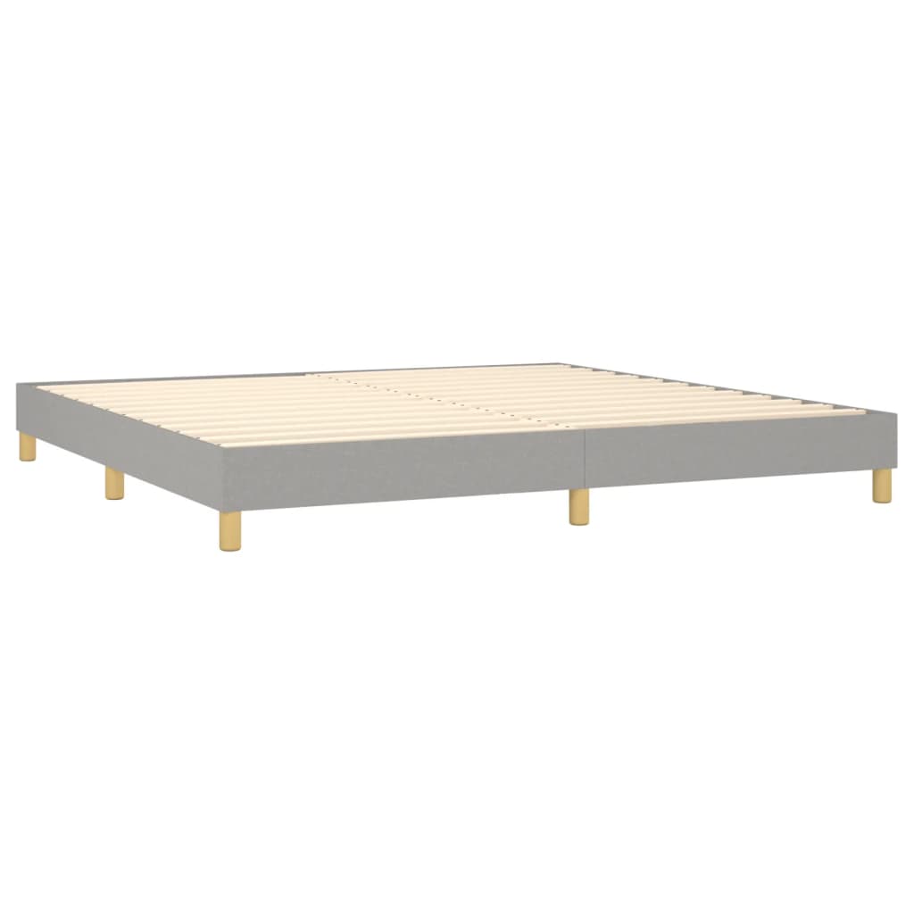 Okvir za krevet s oprugom svjetlosivi 200 x 200 cm od tkanine