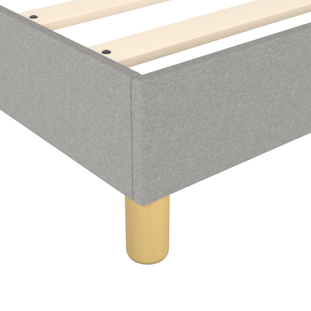 Okvir za krevet s oprugom svjetlosivi 200 x 200 cm od tkanine