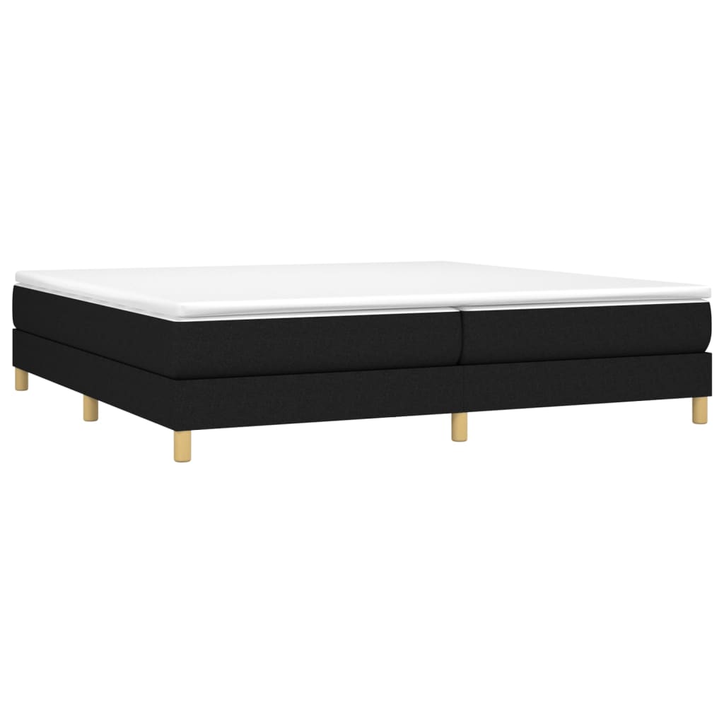 Okvir za krevet s oprugom crni 200x200 cm od tkanine