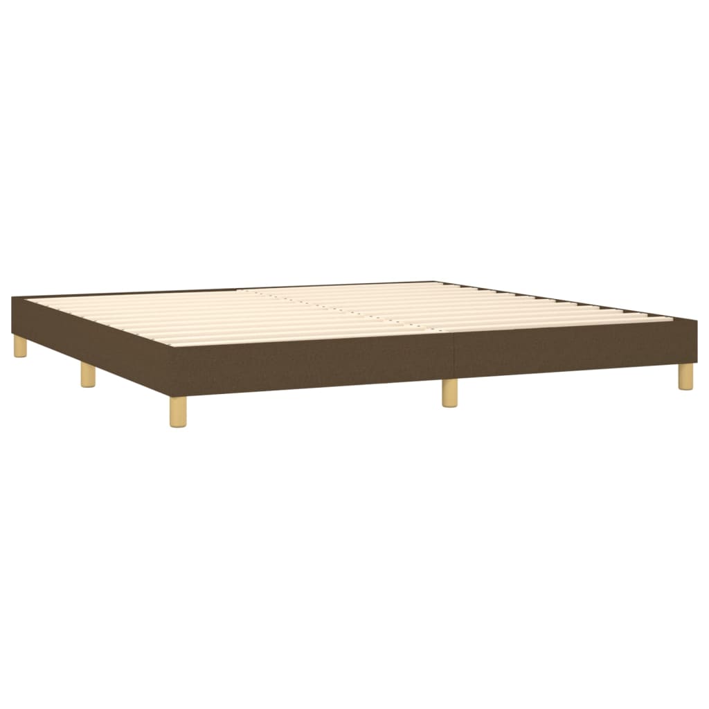 Okvir za krevet s oprugom tamnosmeđi 200x200 cm od tkanine