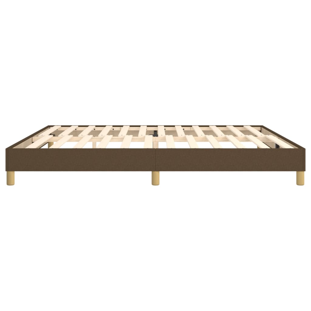 Okvir za krevet s oprugom tamnosmeđi 200x200 cm od tkanine