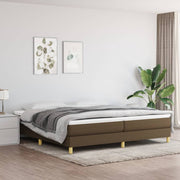 Okvir za krevet s oprugom tamnosmeđi 200x200 cm od tkanine