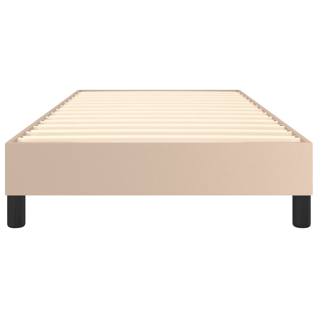 Okvir za krevet s oprugom boja cappuccina 90x200 cm od umjetne kože