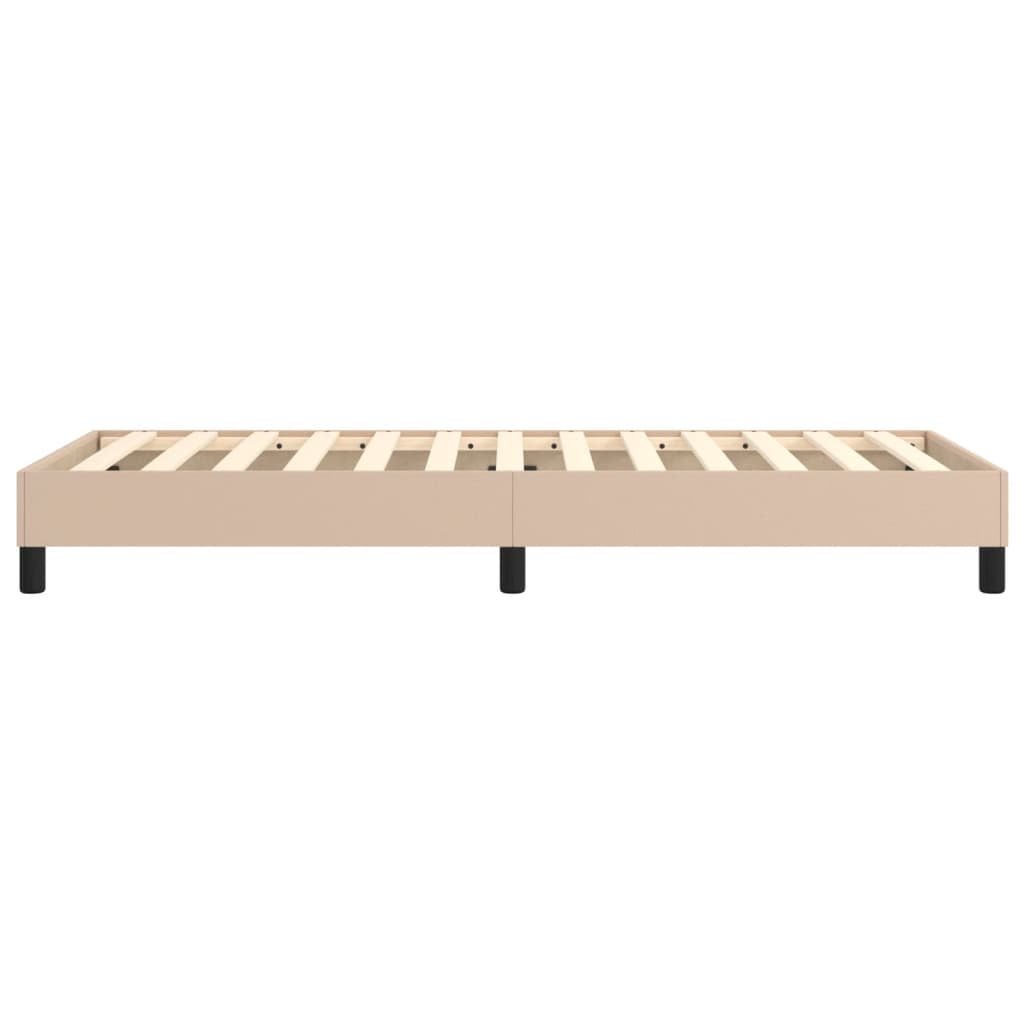 Okvir za krevet s oprugom boja cappuccina 90x200 cm od umjetne kože