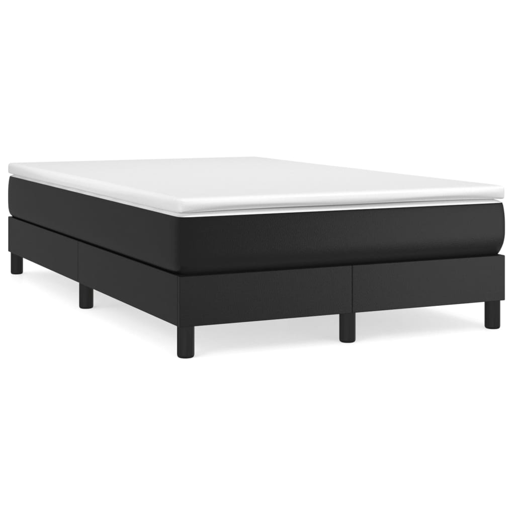 Okvir za krevet s oprugom crni 120 x 200 cm od umjetne kože