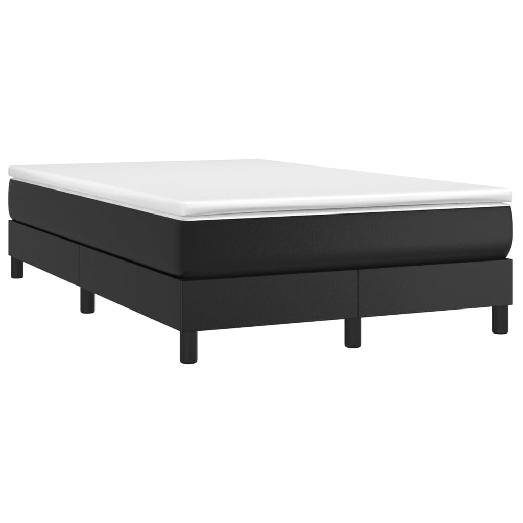 Okvir za krevet s oprugom crni 120 x 200 cm od umjetne kože
