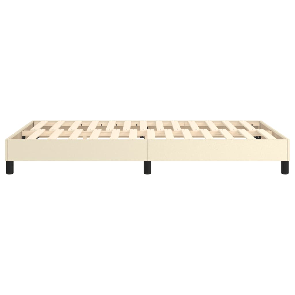 Okvir za krevet s oprugom krem 120 x 200 cm od umjetne kože
