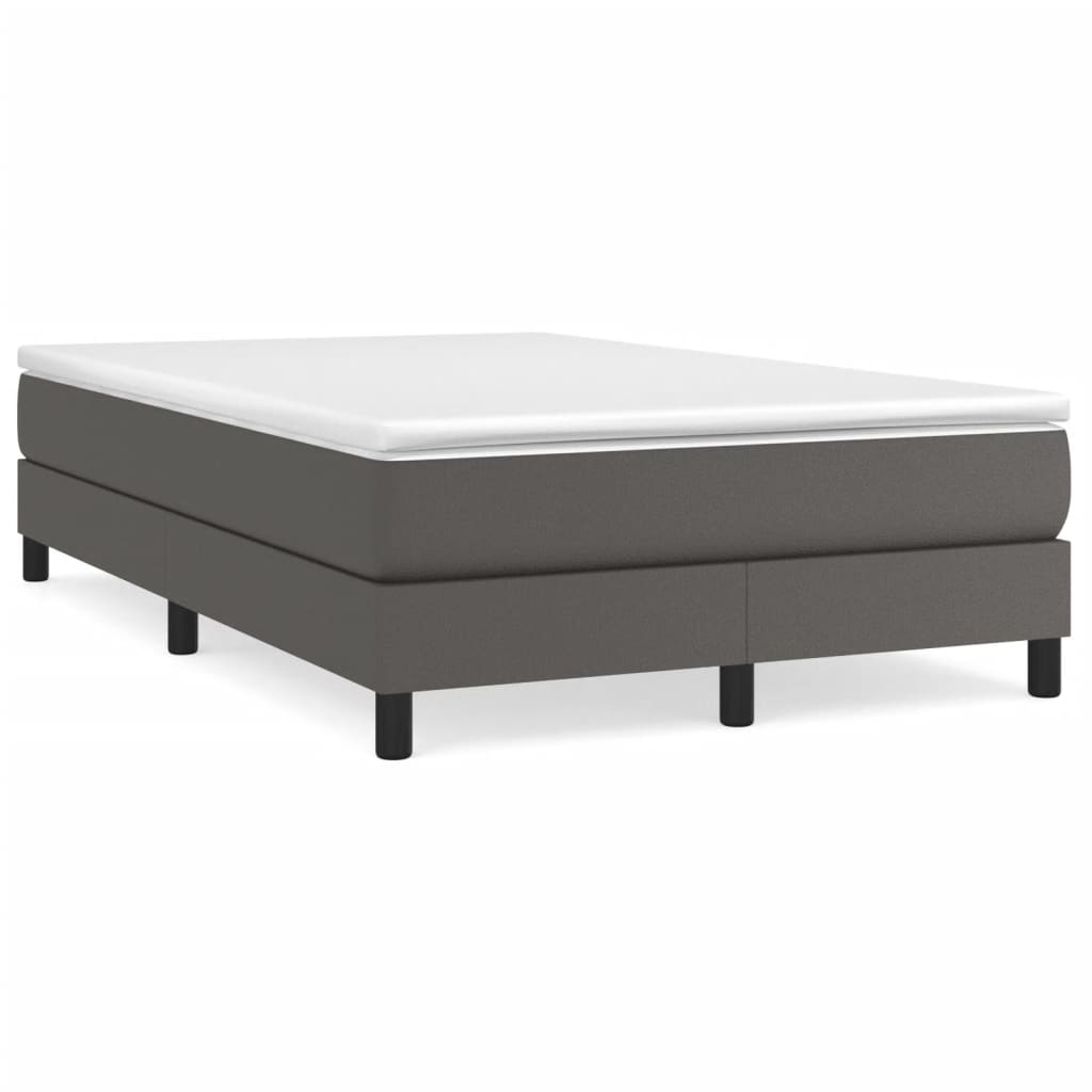 Okvir za krevet s oprugom sivi 120x200 cm od umjetne kože