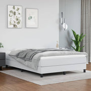 Okvir za krevet s oprugom bijela 140x190 cm od umjetne kože