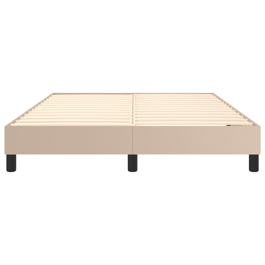 Okvir za krevet s oprugom boja cappuccina 140x190 cm od umjetne kože