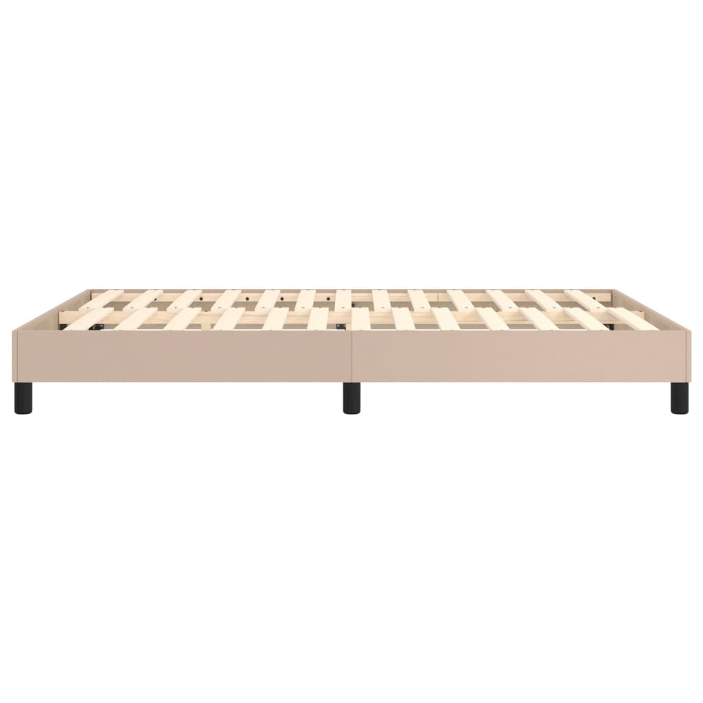 Okvir za krevet s oprugom boja cappuccina 140x190 cm od umjetne kože