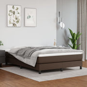 Okvir za krevet s oprugom smeđi 140x200 cm od umjetne kože