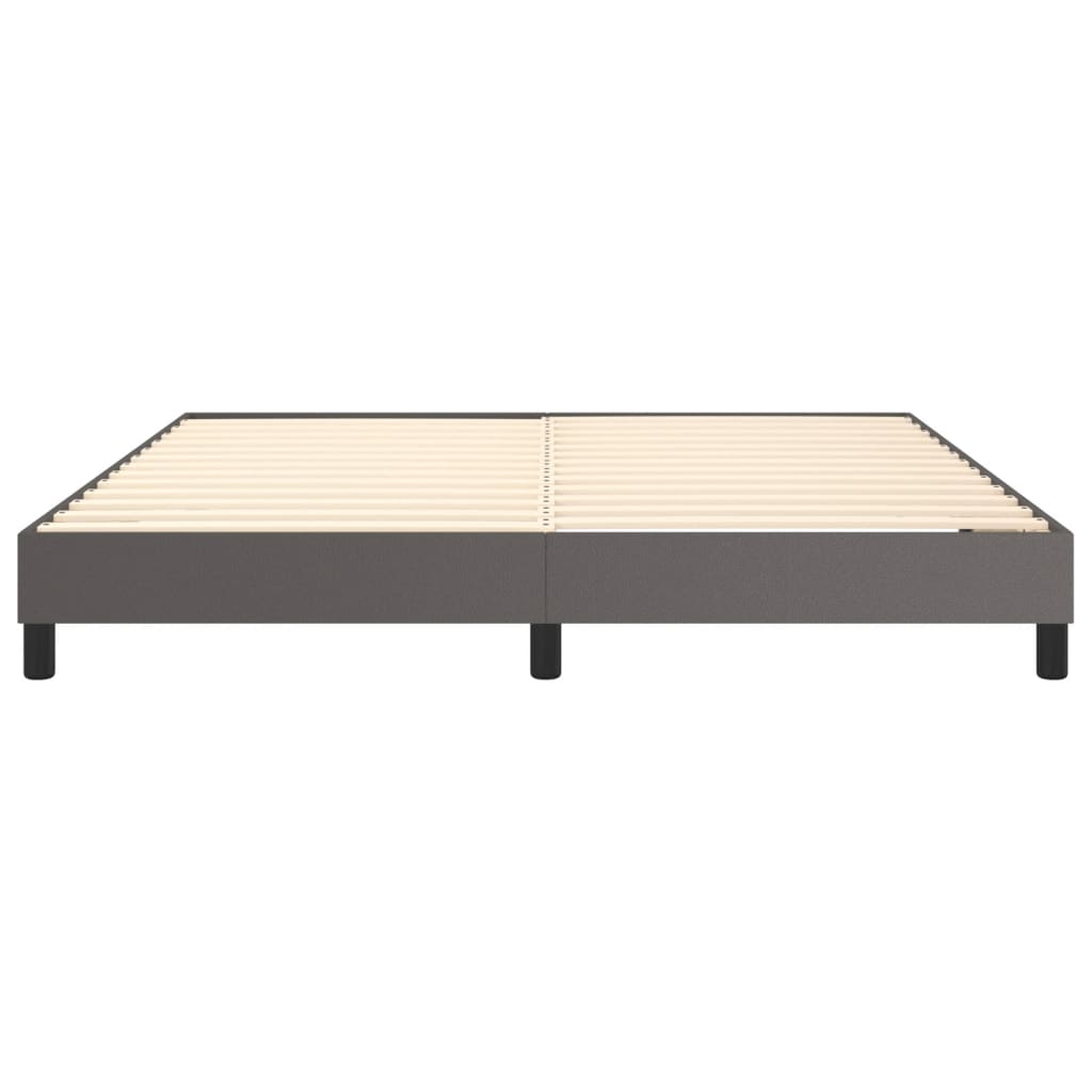 Okvir za krevet s oprugom sivi 180x200 cm od umjetne kože