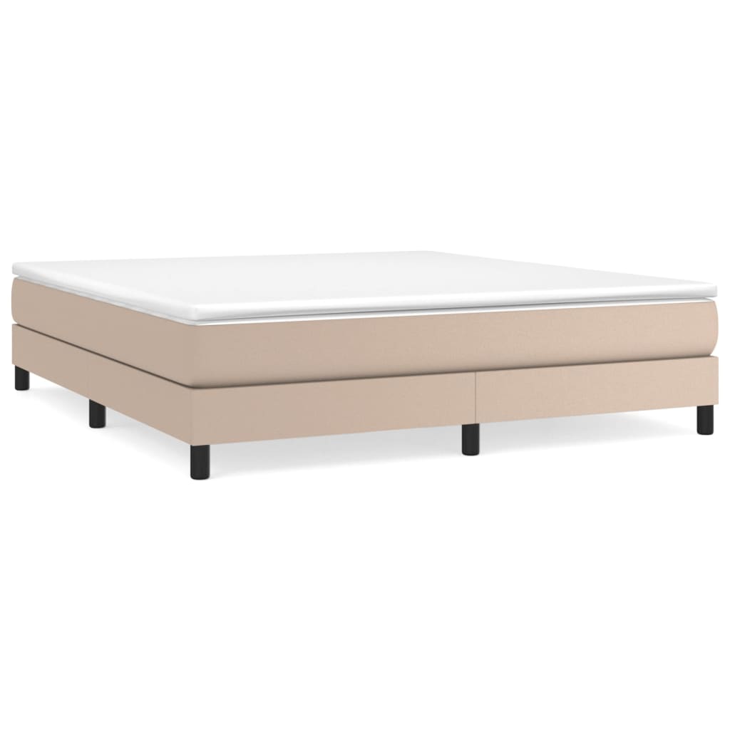 Okvir za krevet s oprugom boja cappuccina 180x200 cm od umjetne kože