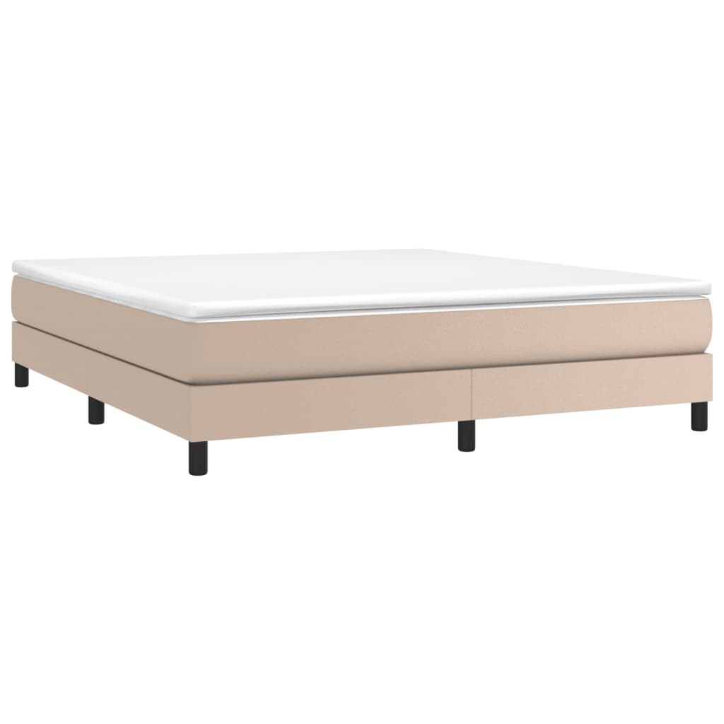 Okvir za krevet s oprugom boja cappuccina 180x200 cm od umjetne kože