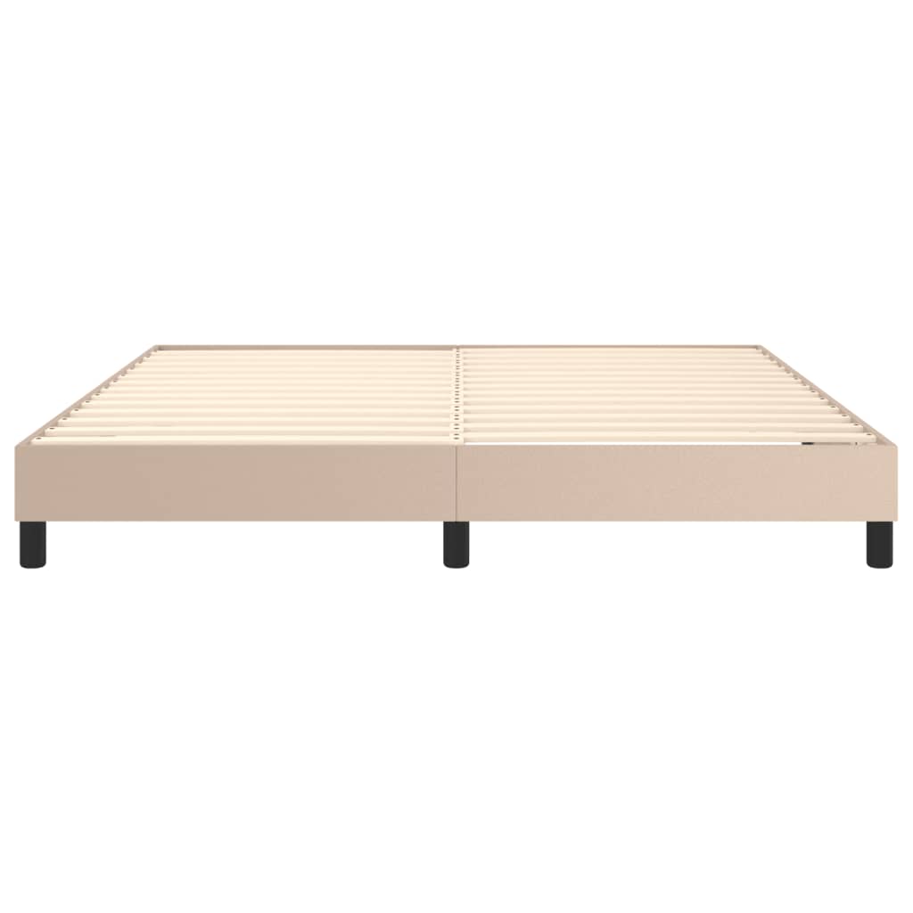 Okvir za krevet s oprugom boja cappuccina 180x200 cm od umjetne kože