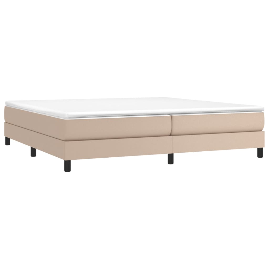 Okvir za krevet s oprugom boja cappuccina 200x200 cm od umjetne kože