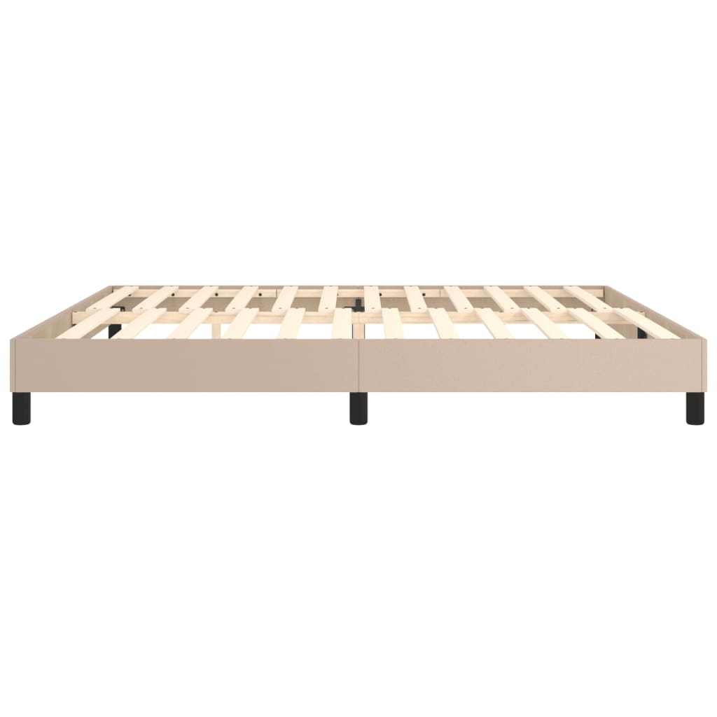Okvir za krevet s oprugom boja cappuccina 200x200 cm od umjetne kože