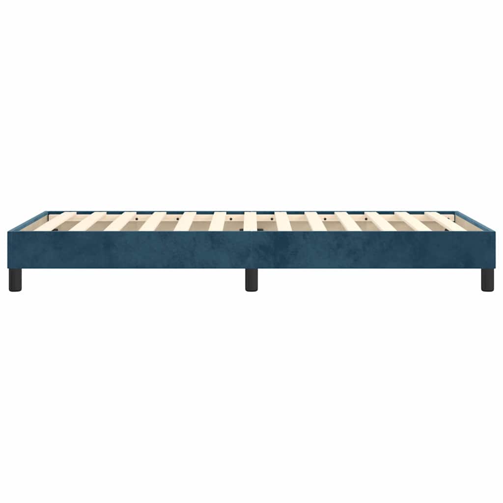 Okvir za krevet s oprugom tamnoplavi 80x200 cm baršunasti