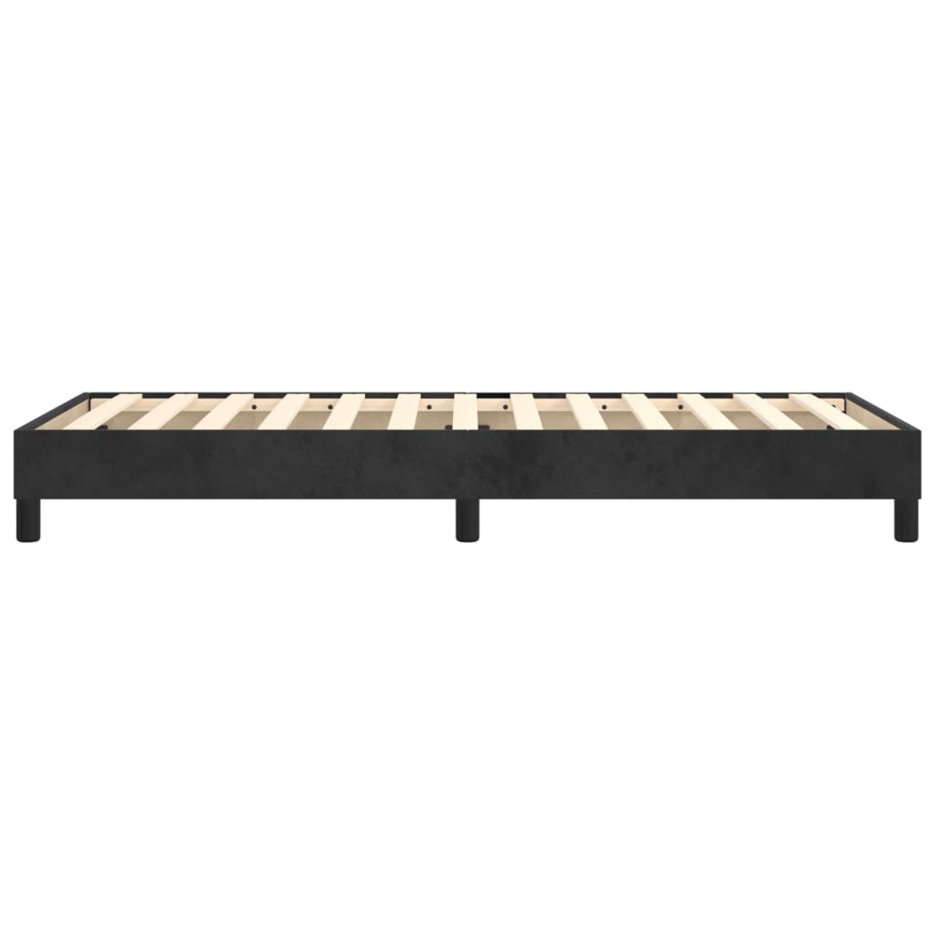 Okvir za krevet s oprugom crni 90x200 cm baršunasti