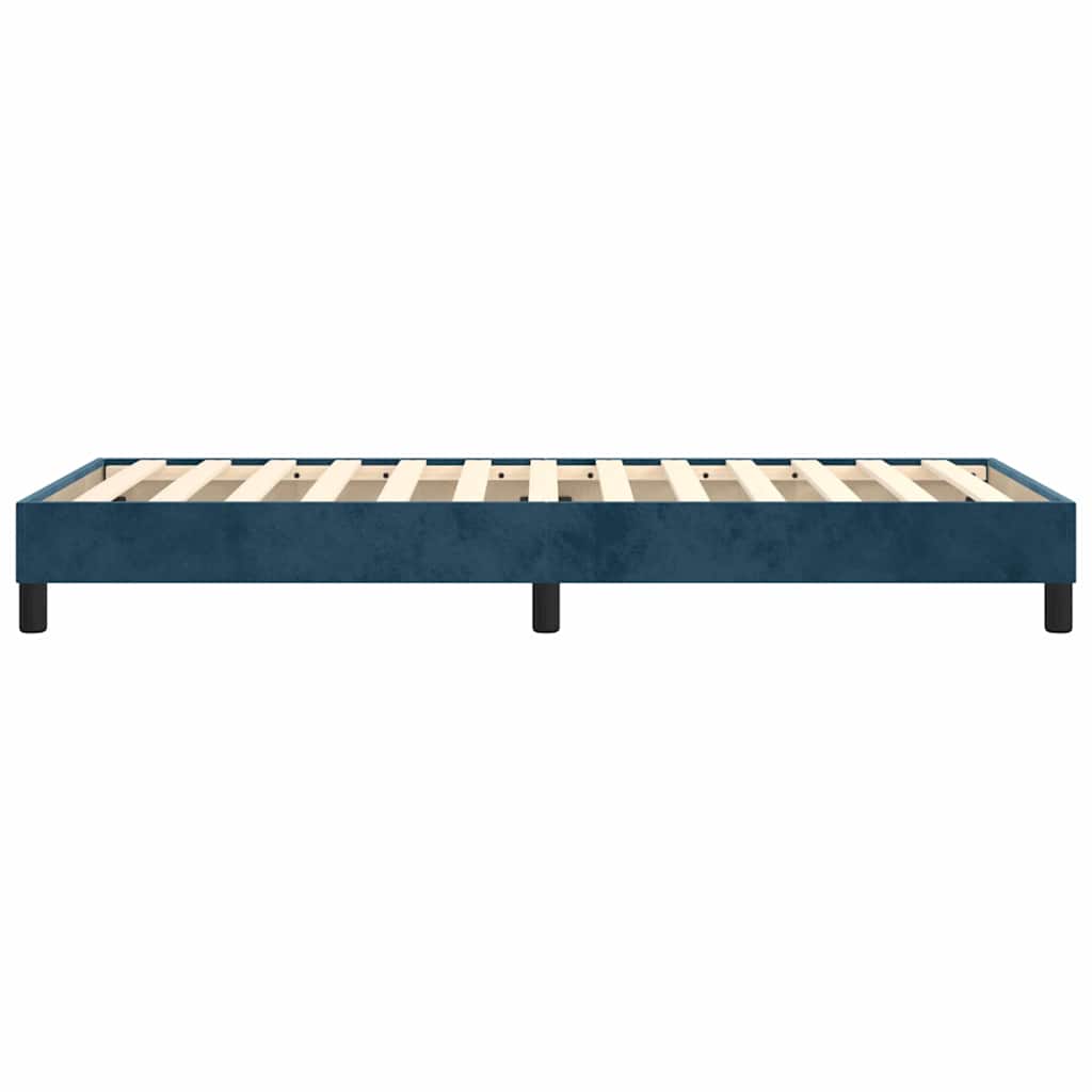 Okvir za krevet s oprugom tamnoplavi 90x200 cm baršunasti