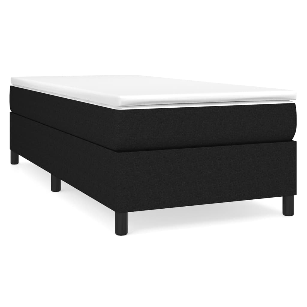 Okvir za krevet s oprugom crni 80x200cm od tkanine