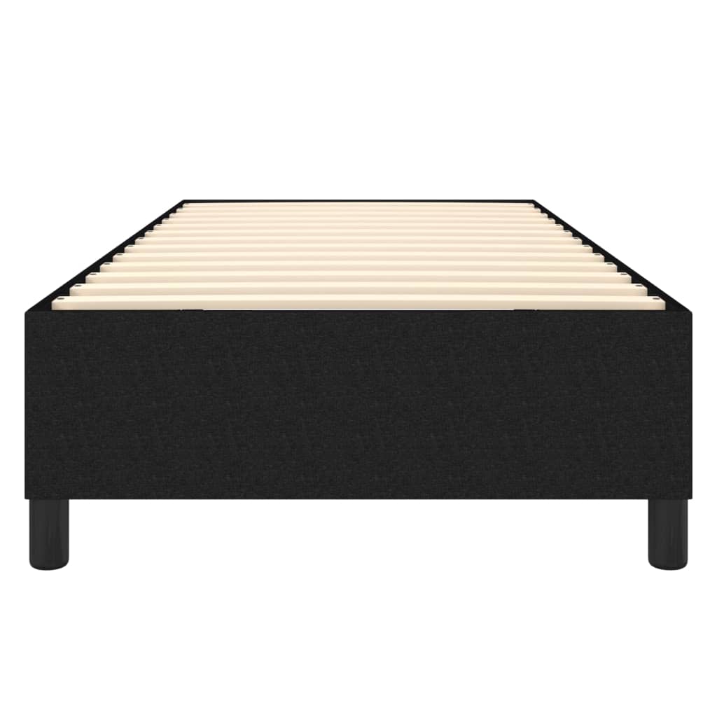 Okvir za krevet s oprugom crni 90x200cm od tkanine