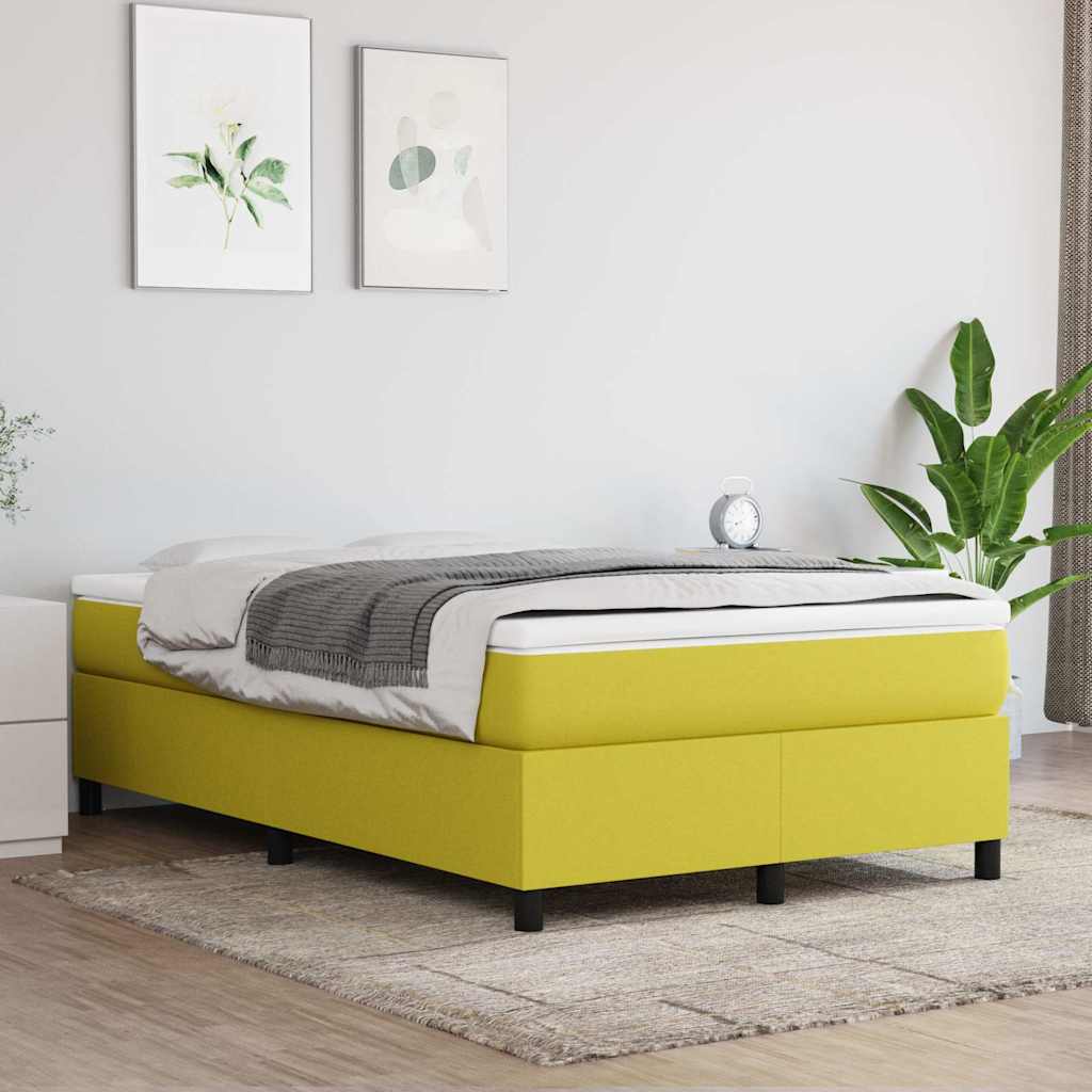 Okvir za krevet s oprugom zeleni 120 x 200 cm od tkanine