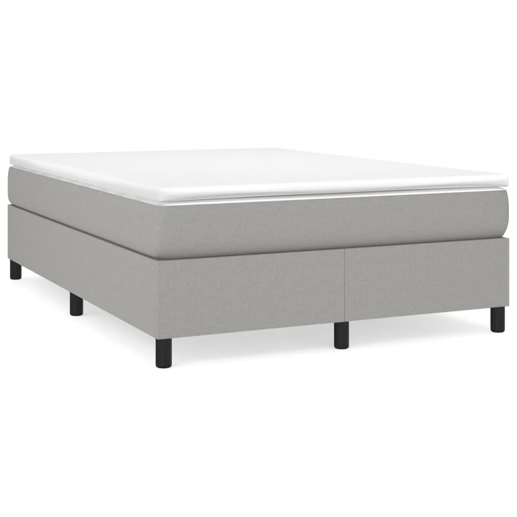 Okvir za krevet s oprugom svjetlosivi 140 x 190 cm od tkanine