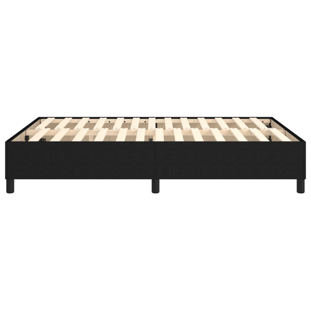 Okvir za krevet s oprugom crni 140 x 190 cm od tkanine