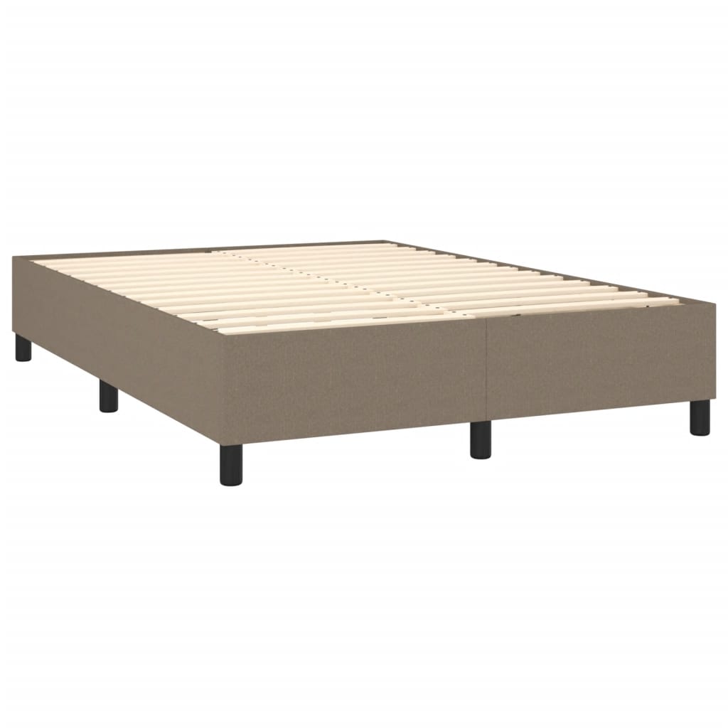 Okvir za krevet s oprugom smeđesivi 140 x 190 cm od tkanine