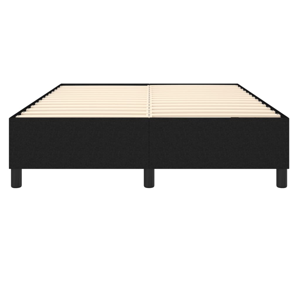 Okvir za krevet s oprugom crni 140x200 cm od tkanine