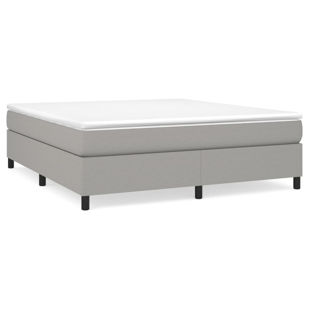 Okvir za krevet s oprugom svjetlosivi 160 x 200 cm od tkanine